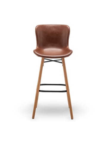 CALICOSY 2er-Set Barstühle LOFT  in Braun  - (W) 51 x (H) 105 x (L) 46 cm