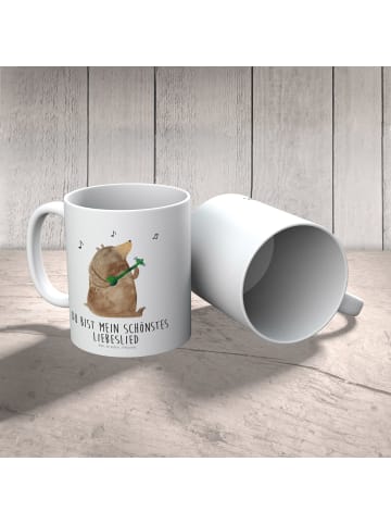 Mr. & Mrs. Panda Kindertasse Bär Lied mit Spruch in Weiß