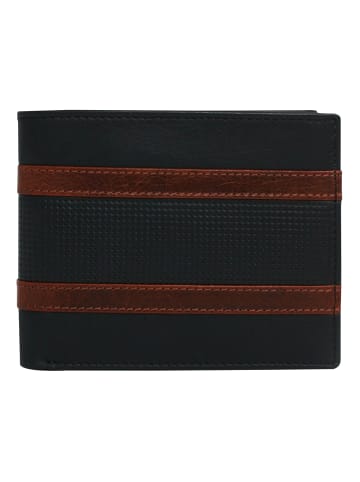 DrachenLeder Geldbörse Leder schwarz, mittelbraun Herren ca. 12,5cm ca. 10cm