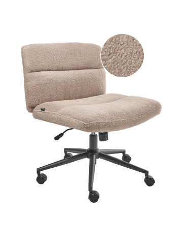 Beliani Bürostuhl CATLIN in Beige/Schwarz - (W) 64 x (H) 80 x (L) 68 cm