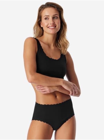 UNCOVER BY SCHIESSER Midislip Cotton Lace in schwarz-weiss