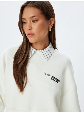 KOTON Sweatshirt in Weiß