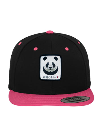 F4NT4STIC Snapback Cap Panda in blk_neonpink