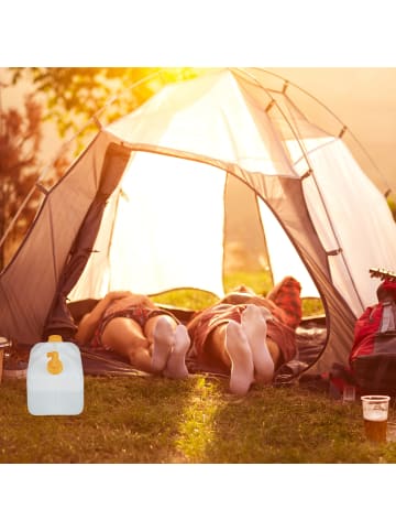 relaxdays Wasserkanister in Weiß/ Orange - 10 Liter