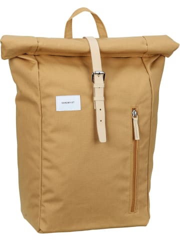 SANDQVIST Laptoprucksack Dante Backpack in Honey Yellow/Natural Leather