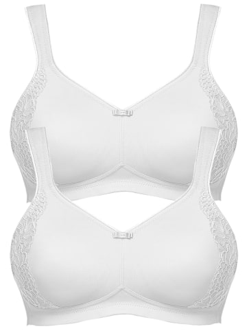 SUSA 2er Pack Minimizer BH ohne Bügel London in Weiss Weiss
