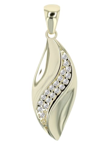 Adeliás Damen Anhänger aus 333 Gold mit Zirkonia in gold