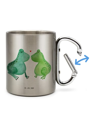 Mr. & Mrs. Panda Edelstahl Trinkbecher Frosch Liebe ohne Spruch in Silber