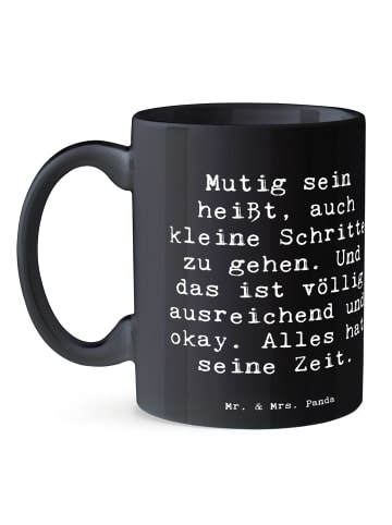 Mr. & Mrs. Panda Trinkbecher Spruch Selbstvertrauen stärken mit ... in Schwarz