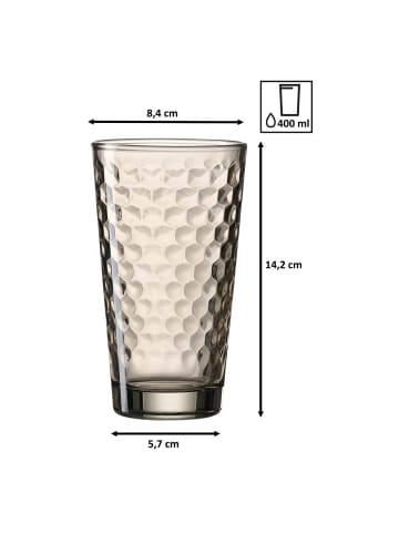 Ritzenhoff & Breker 12er Set Longdrinkgläser Favo 400 ml in Braun