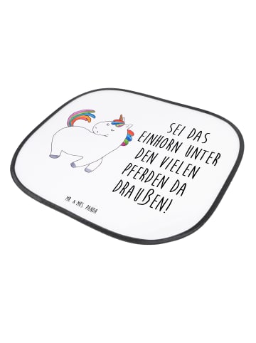 Mr. & Mrs. Panda Sonnenschutz Auto Einhorn Stolzieren mit Spruch in Weiß