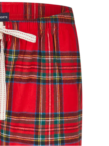 Happy Shorts Pyjamahose Christmas in rot kariert