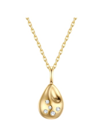 Glanzstücke München Kette aus Sterling Silber mit Zirkonia in gelbgold