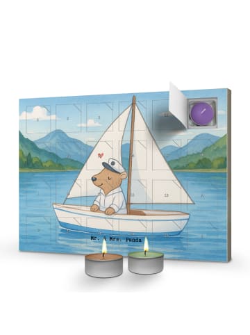 Mr. & Mrs. Panda adventskalender mit kerzen Bär Segeln Design oh... in Weiß