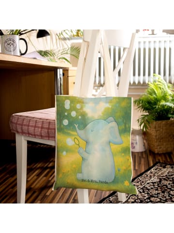 Mr. & Mrs. Panda Schultertasche Elefant Seifenblasen Design ohne... in Weiß