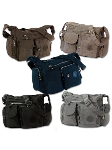 Bag Street Schultertasche Nylon grau ca. 32cm