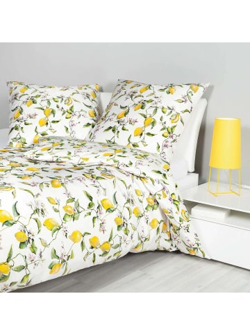 Janine Bettwäsche 1er Pack in Weiß/Gelb