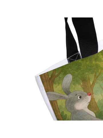 Mr. & Mrs. Panda Strandtasche Hase Igel Design ohne Spruch in Weiß