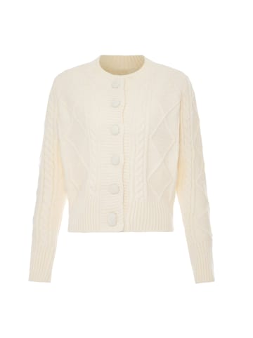 faina Cardigan in Wollweiss