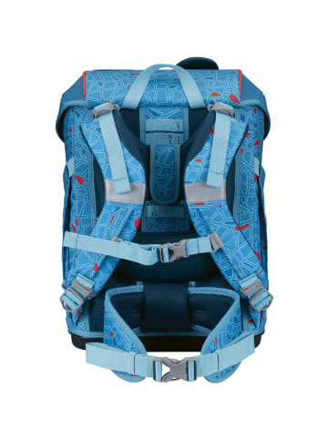 DerDieDas derdiedas Schulranzen Set 5-tlg. ErgoFlex Tiny Superflash Blue Ice in blau