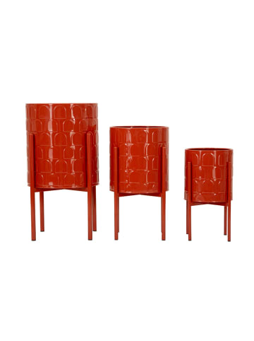 Mauro Ferretti Farbige Metall-Pflanztöpfe, 3er-Set, Ø 36 x 56,5 cm, 30 x 48,5 cm, 24 x 37,6 cm