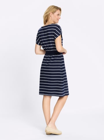 Sieh an! Jersey-Kleid in marine-weiß-geringelt