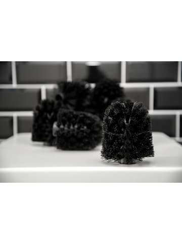Wenko Ersatz-Bürstenköpfe für Toilettenbürste, 10er Set in Schwarz, (B) 9,3 x (L) 8 cm