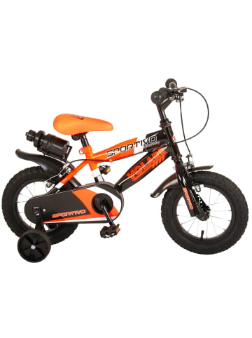 Volare Kinderfahrrad Sportivo Jungen 12 Zoll Kinderrad Neon Orange Schwarz 3 Jahre