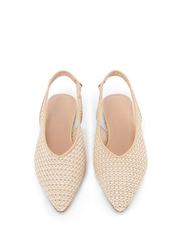 Wittchen Geflochtene Ballerinas Mit Offener Ferse in Beige