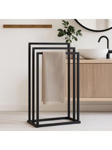 NUXIO 3-armiger Handtuchhalter in schwarz