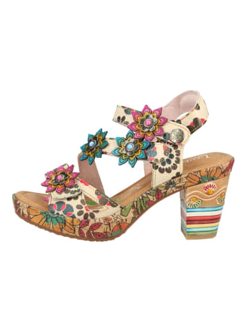 LAURA VITA Sandalen in Beige/Grün