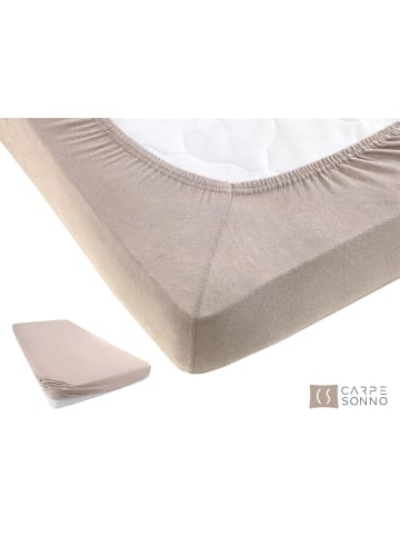 Carpe Sonno Jersey Spann Bettlaken in Beige