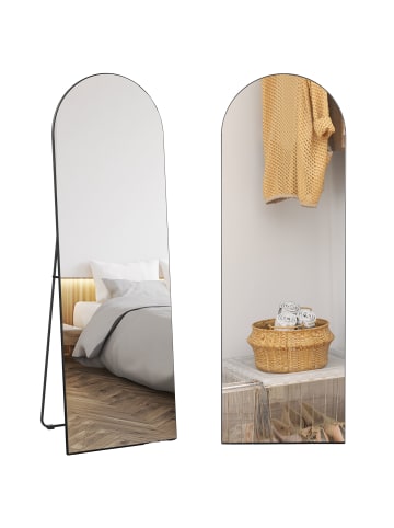 HOMCOM Ganzkörperspiegel-50L x 3,6B x 150H cm-Schwarz