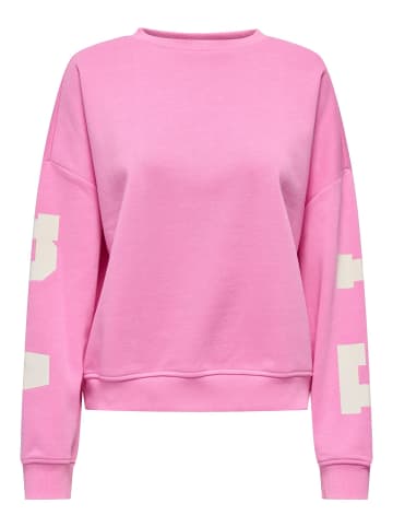 ONLY Sweatshirt in Fuchsia Pink