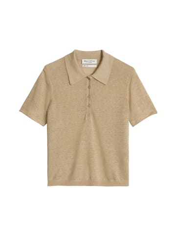 Marc O'Polo Strick-Poloshirt regular in Sandpaper
