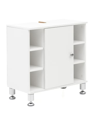 FineBuy Badunterschrank in Weiß / MDF / 60x32x64