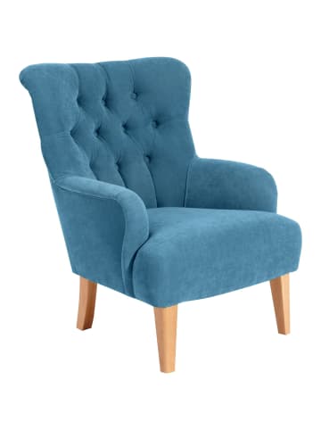 others SESSEL Kaiya Bezug Veloursstoff Buche natur / petrol