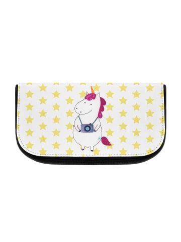 Mr. & Mrs. Panda Kulturbeutel Einhorn Fotograf ohne Spruch in Weiß