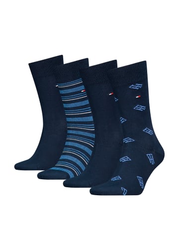 Tommy Hilfiger Socken TH Men Sock 4P Giftbox Monogram in Navy