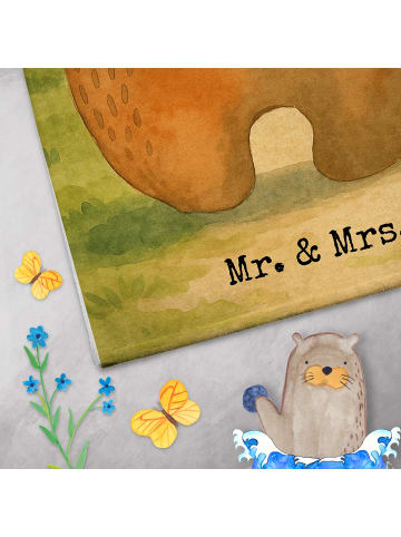 Mr. & Mrs. Panda Gästehandtuch Bär Prüfung Design ohne Spruch in Weiß