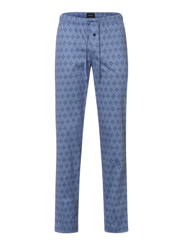 Hanro Pyjamahose Night & Day in blue mosaic