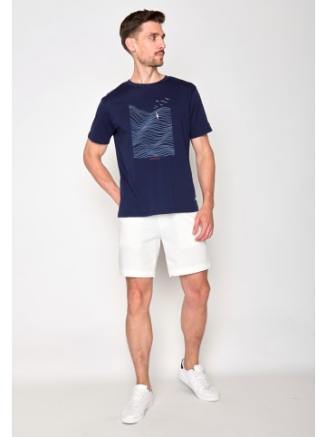 GreenBomb T-Shirt Nature Sea Vibes in Marineblau