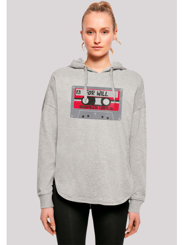 F4NT4STIC Oversized Hoodie Stranger Things Cassette For Will Netflix in grau