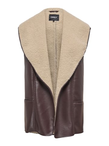 ONLY Weste in Seal Brown