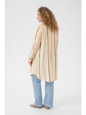 KAFFE curve Kleid KCmilana A-shape in Birch/Woodsmoke Stripes