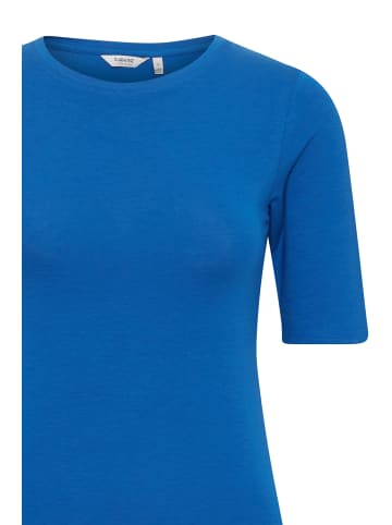 b.young T-Shirt Slim Fit Ellenbogen-Länge Rundhalsausschnitt in Blau-2
