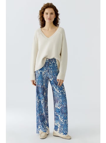 Oui Schlupfhose in offwhite blue
