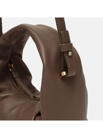Les Visionnaires Greta Mini Essential Handtasche Leder 23 cm in chocolate
