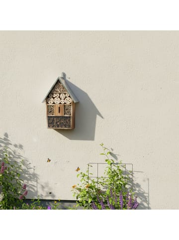 relaxdays Insektenhotel in Geflammt - (B)31 x (H)48 x (T)10 cm