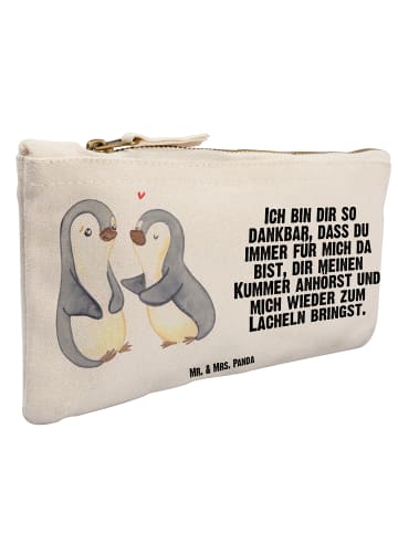 Mr. & Mrs. Panda kosmetiktäschchen Pinguine trösten mit Spruch in Weiß
